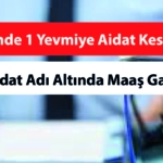 Günlük 1 Yevmiye Sendika Aidatı Kesiliyor!